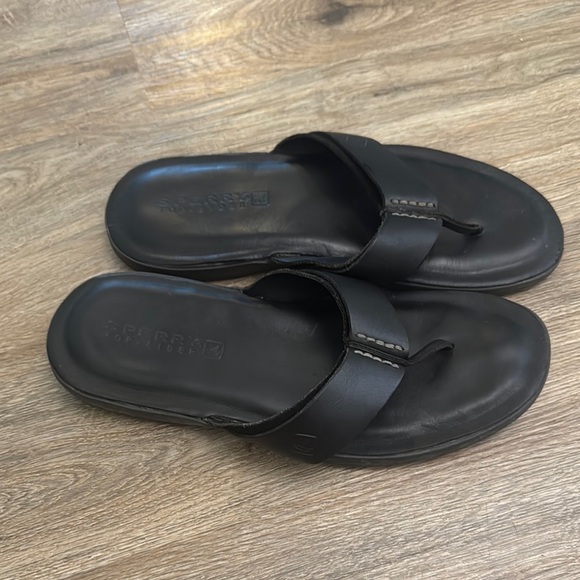 Sperry Men's Topsider Classic Black Flip-Flops - Picture 1 of 7